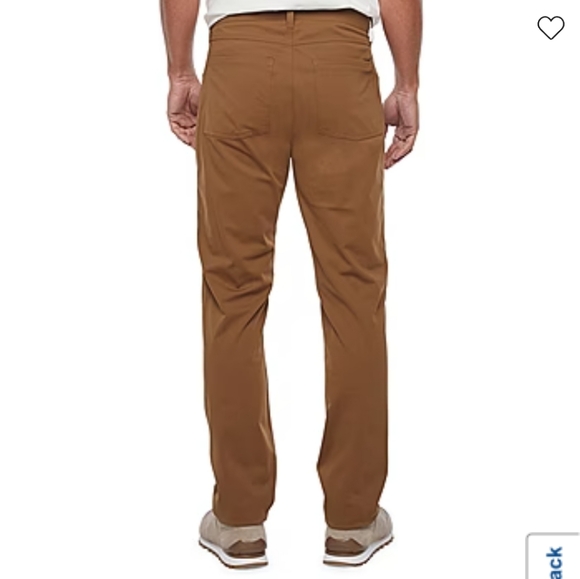 Nwt Stylus 5 Pocket Mens Slim Fit Flat Front Pants in sepia 34x32 - Picture 2 of 3